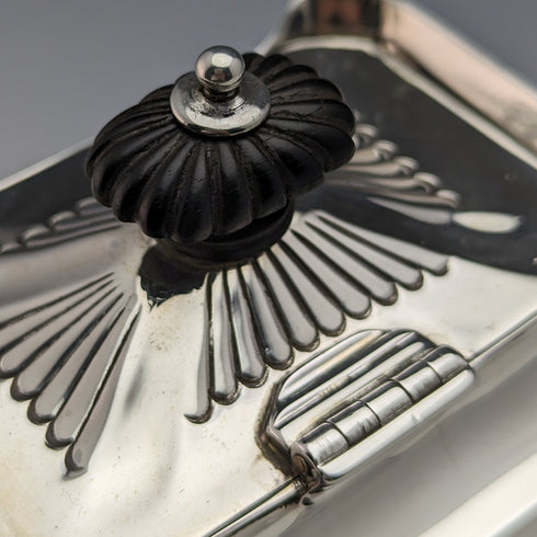 1889 British Antique Sterling Silver Tea Caddy 196g Henry Stratford